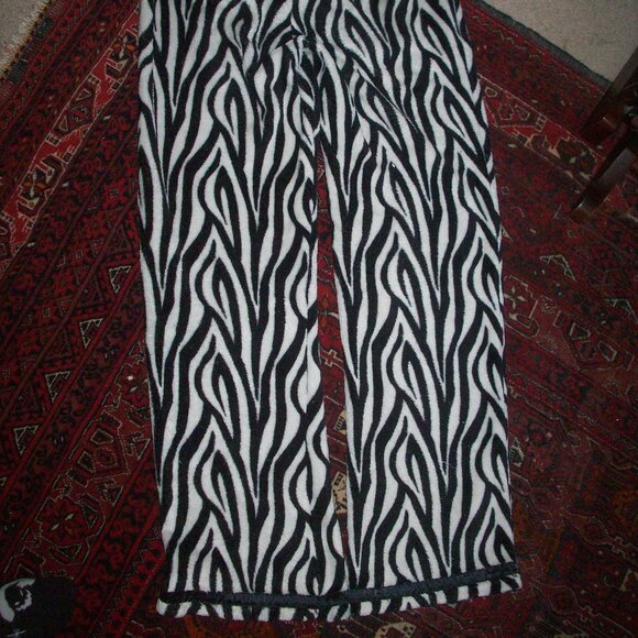 COLORADO CLOTHING WOMEN'S LOUNGING PANTS Drawstring FLEECE SIZE S Zebra Print - Picture 1 of 12